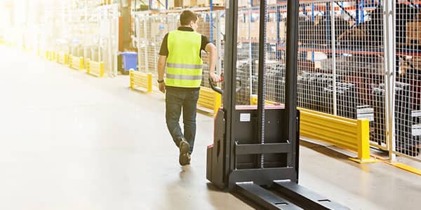 Forklift truck driver at Wrexham equipment store